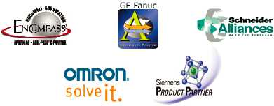 Rockwell, GE Famic.Schneider Omron Siemens Automation partner logos