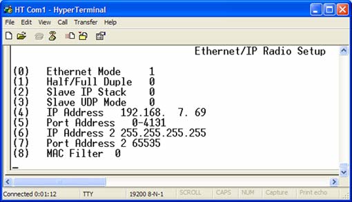UDP method to setup communication with Master radio